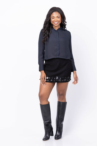 Bella Embroidered Mini Skort