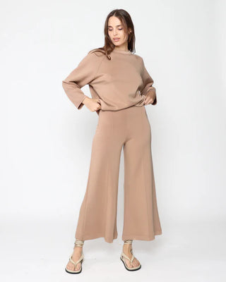Scuba Cropped Wide Leg Pant