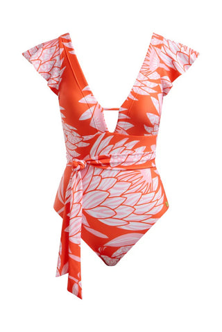 Flutter Sleeve Swimsuit
