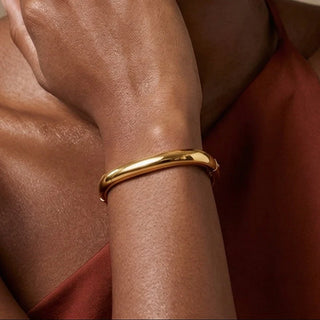 Fae Rounded Square Bangle Bracelet