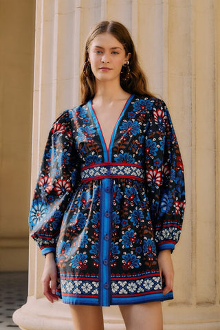 Latina Scarf Black Mini Dress