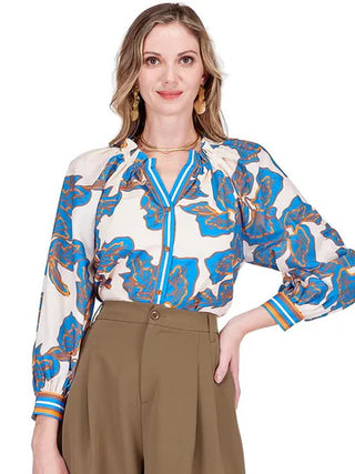 Split Neck Placket Top