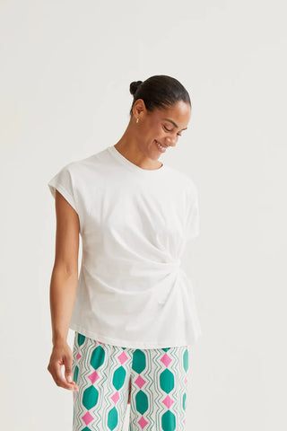 Cotton T-Shirt Side Knot