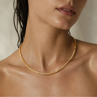 Cosette Beaded Round Mesh Chain
