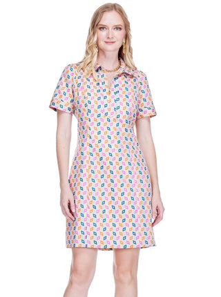 Front Zip Fitted Dress