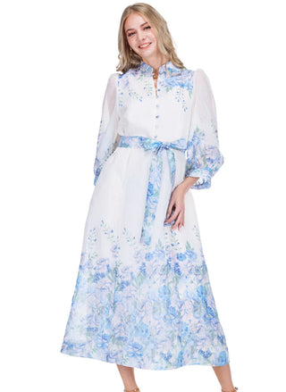 Stand Collar A-Line Dress