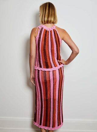 Stripe Midi Skirt