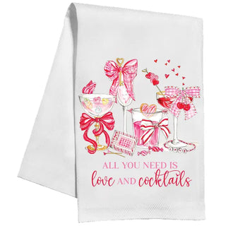 All You Need Is Love Cocktails Tea Towel
