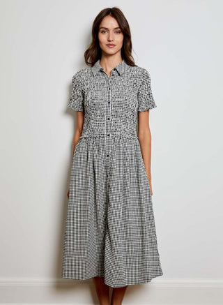 Smocked Gingham Dress