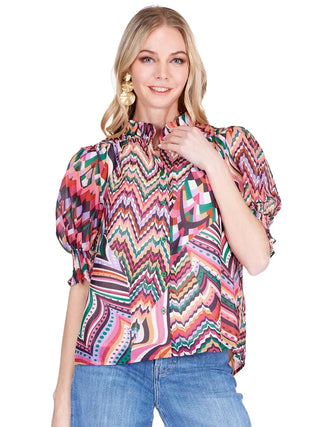 Ruffles Neck Blouse