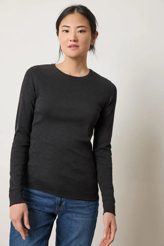 Rib Slub Long Sleeve Crewneck