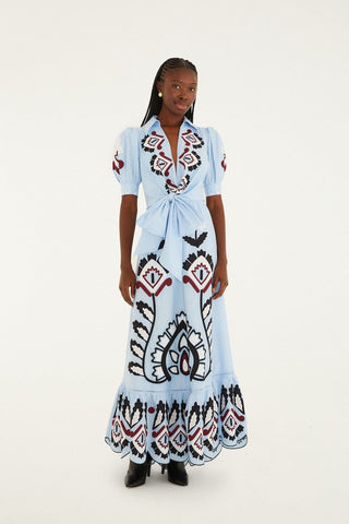 artisanal blue maxi dress Find Your Perfect Fit: Navy Goddess Tie Dye Kaftan Maxi Dress