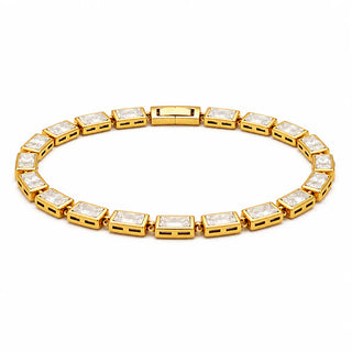 Monroe Baguette Bezel Tennis Chain Bracelet