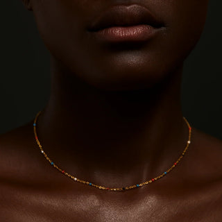 Gwen Colorful Dainty Enamel Beaded Necklace