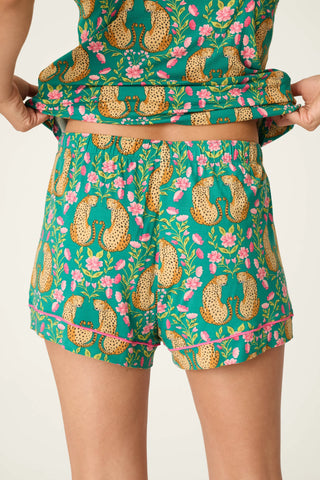 Cheetah Bonita Dreams Cheetah Print Pajama Shorts