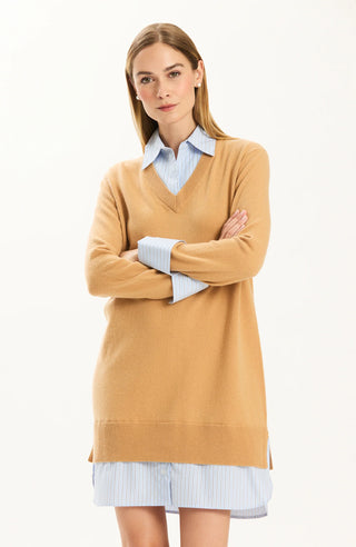Logan Cashmere Twofer Dress