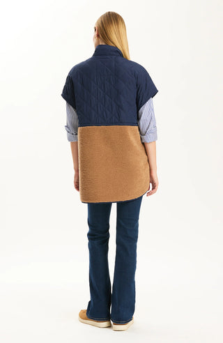 Cassidy Quilted Shearling Vest