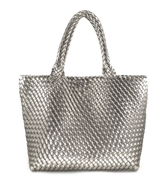 Pewter Woven Tote